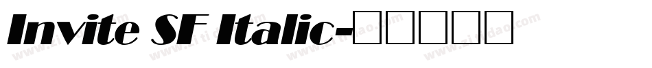 Invite SF Italic字体转换